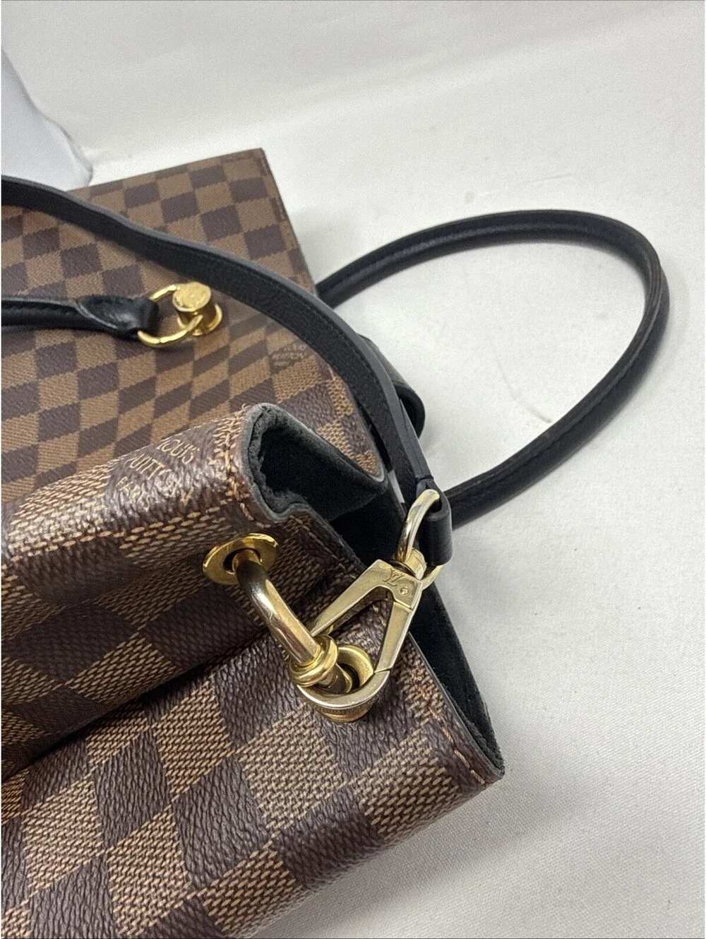 Louis Vuitton LV Riverside Damier Ebene  Top Handle Bag